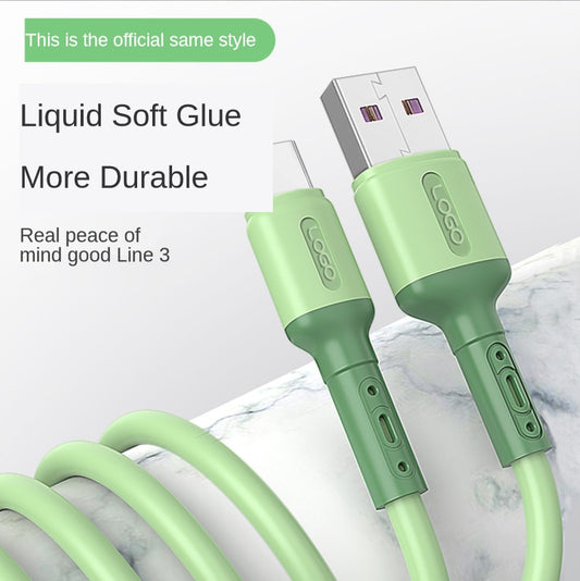 3A Liquid Silicone Micro USB Type C Cable Mobile Phone Charger Fast Charging USB Data Cord Charge